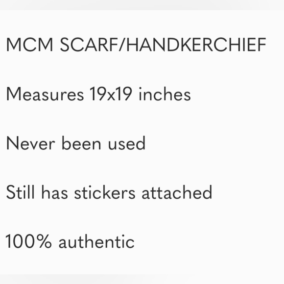 NEW MCM Medallion Cotton scarf handkerchief Blue, gold and brown - Picture 8 of 10